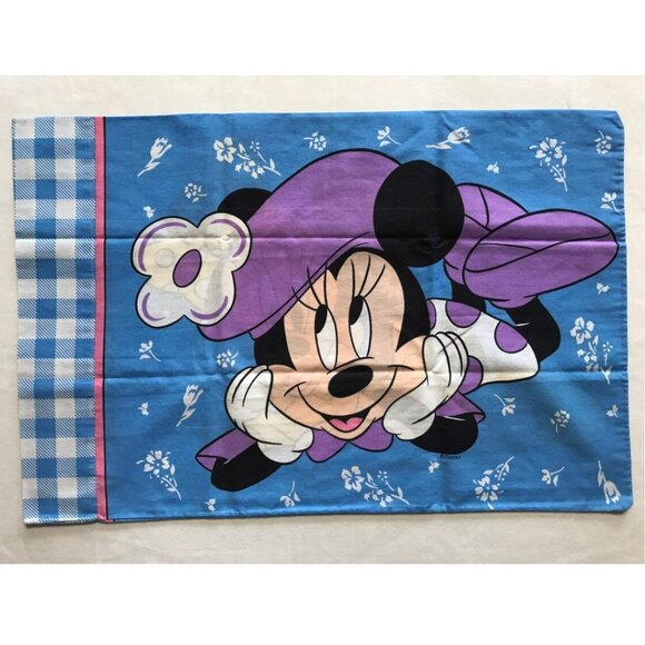 Minnie Mouse Standard Size Pillowcase Disney 90s Kids Bedding - Picture 1 of 2